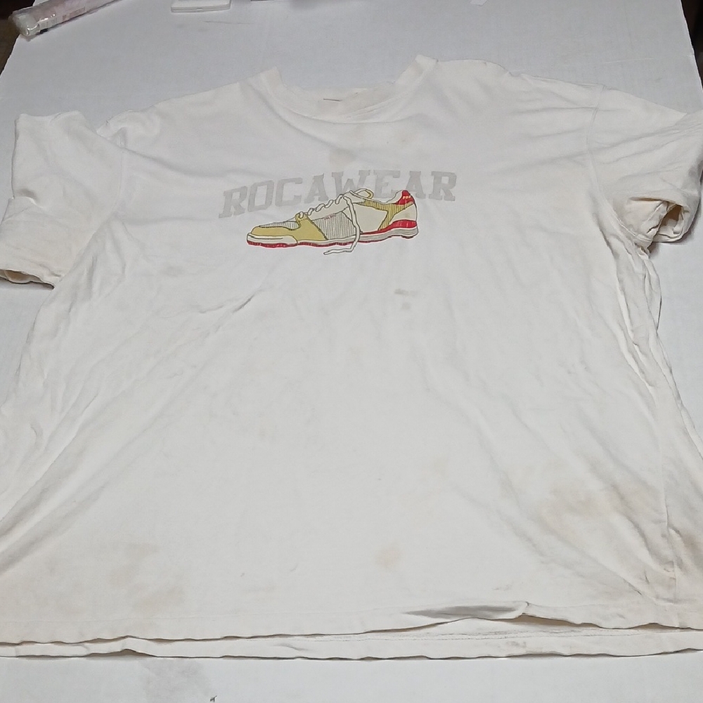 Rocawear Official Vintage PRO-Keds Sneaker Graphic White T-Shirt Size 3X RARE